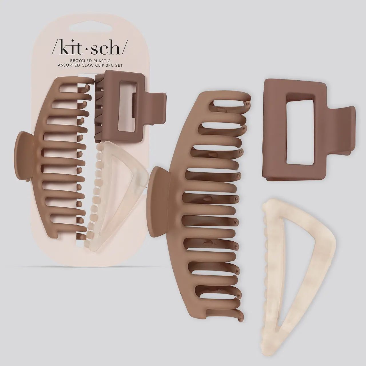Oversized Assorted Claw Clip - 3pc Set
