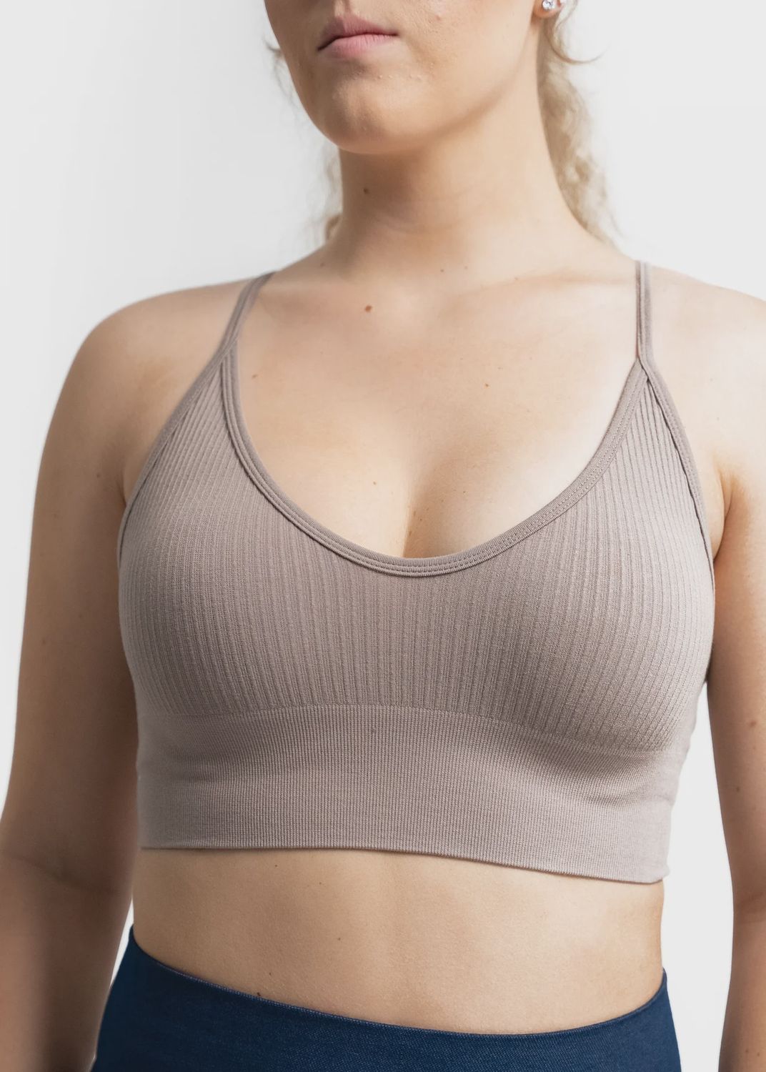 Ribbed Bra, Colour: Vintage Khaki