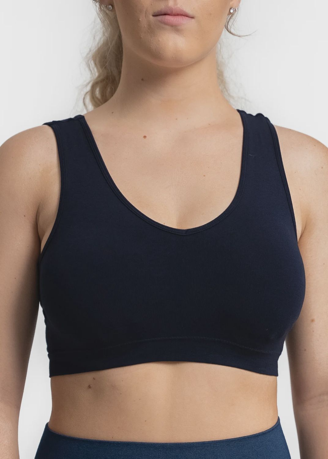 V Neck Bra, Colour: Black
