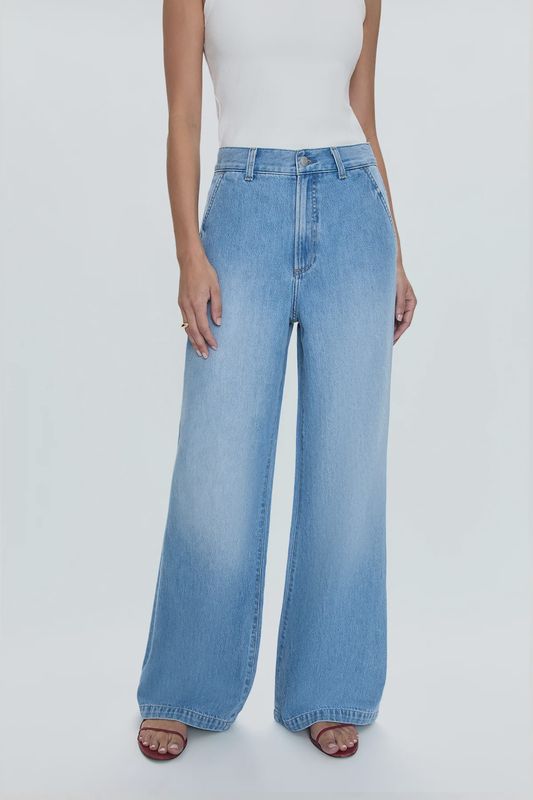 Dalia High Rise Wide Leg Trouser - Palo Alto