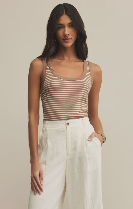 Elin Stripe Rib Tank