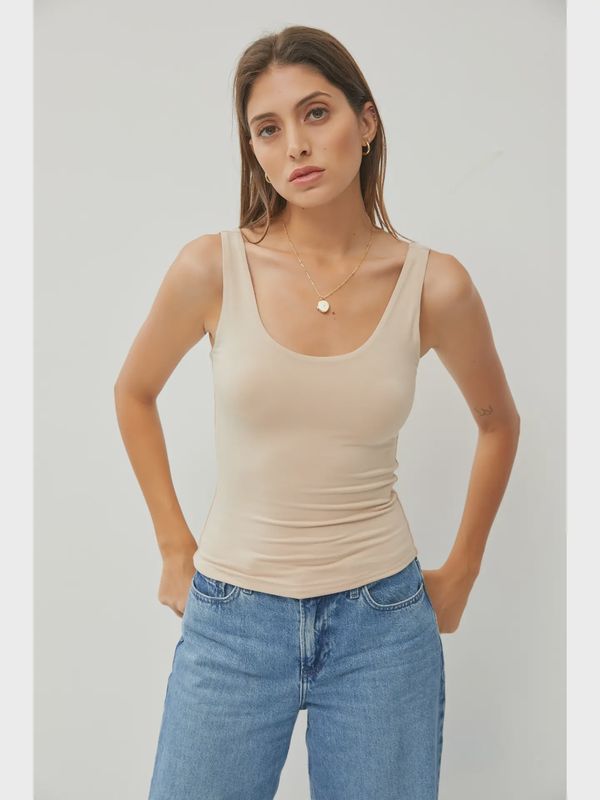 Soft &amp; Stretchy Scoop Neck Tank