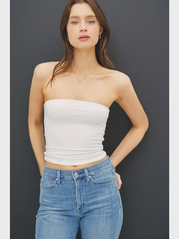Jersey Bandeau Crop Top