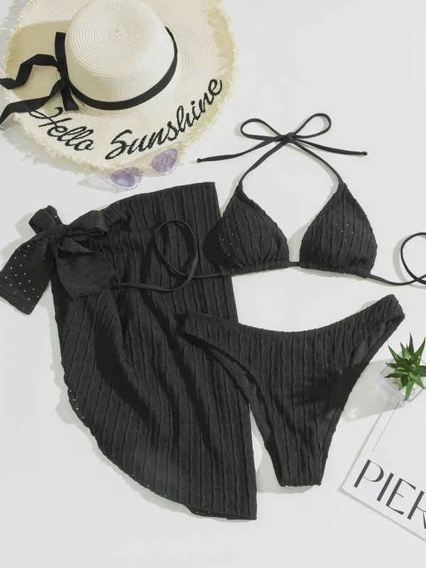 3 Piece Mesh Bikini Swimsuit