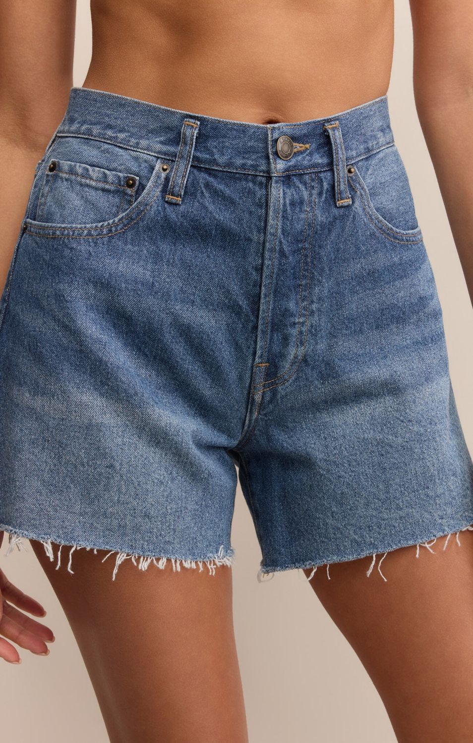 Everyday Hi-Rise Denim Short, Size: 24, Colour: Vintage Indigo