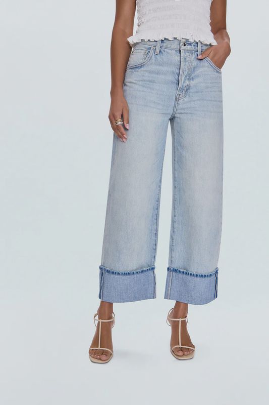 Ryder High Rise Cuffed Straight - Sunrise
