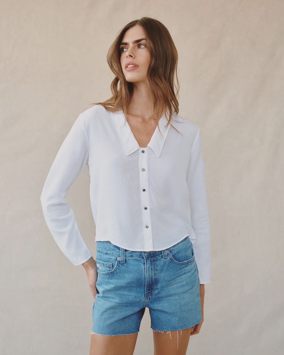 Puritan Collar Shirt, Size: XS, Colour: White