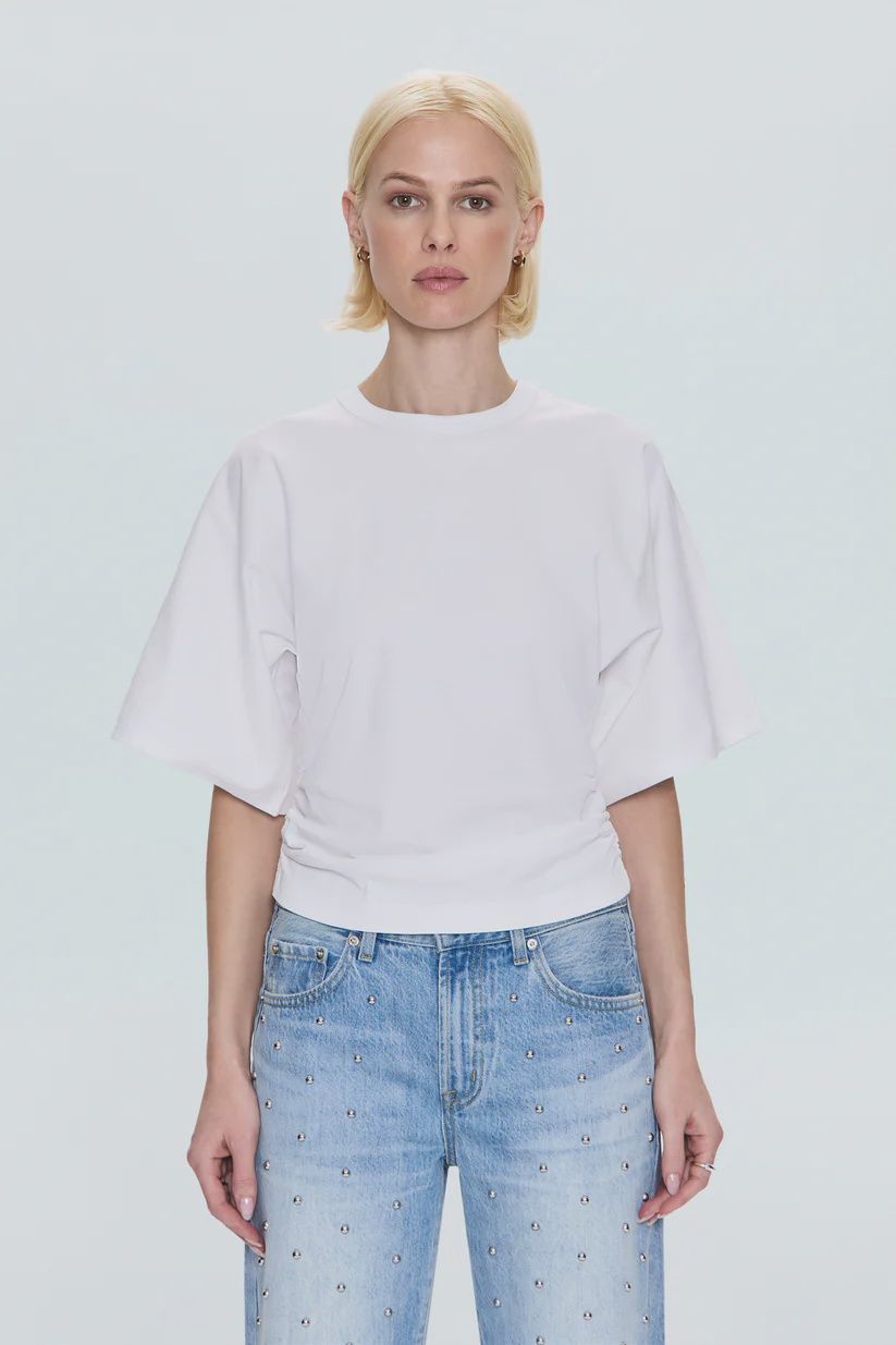 Veronica Kimono Sleeve Fitted Tee, Colour: Le Blanc, Size: XS