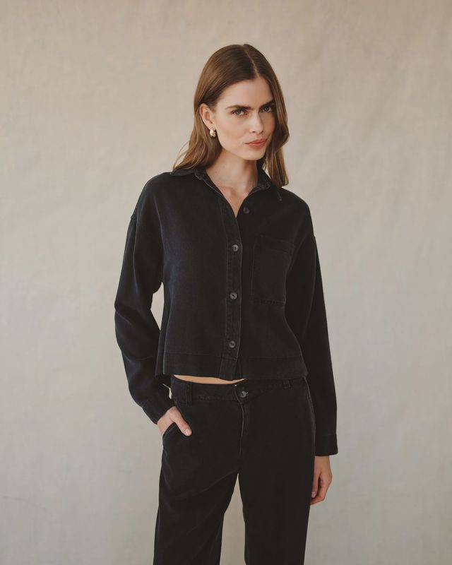 Crop Pocket Button Down