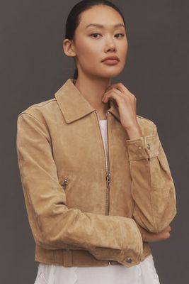Cinnamon Crunch Suede Zip Jacket
