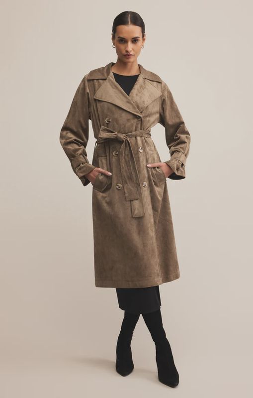 Dorian Suede Trench Coat