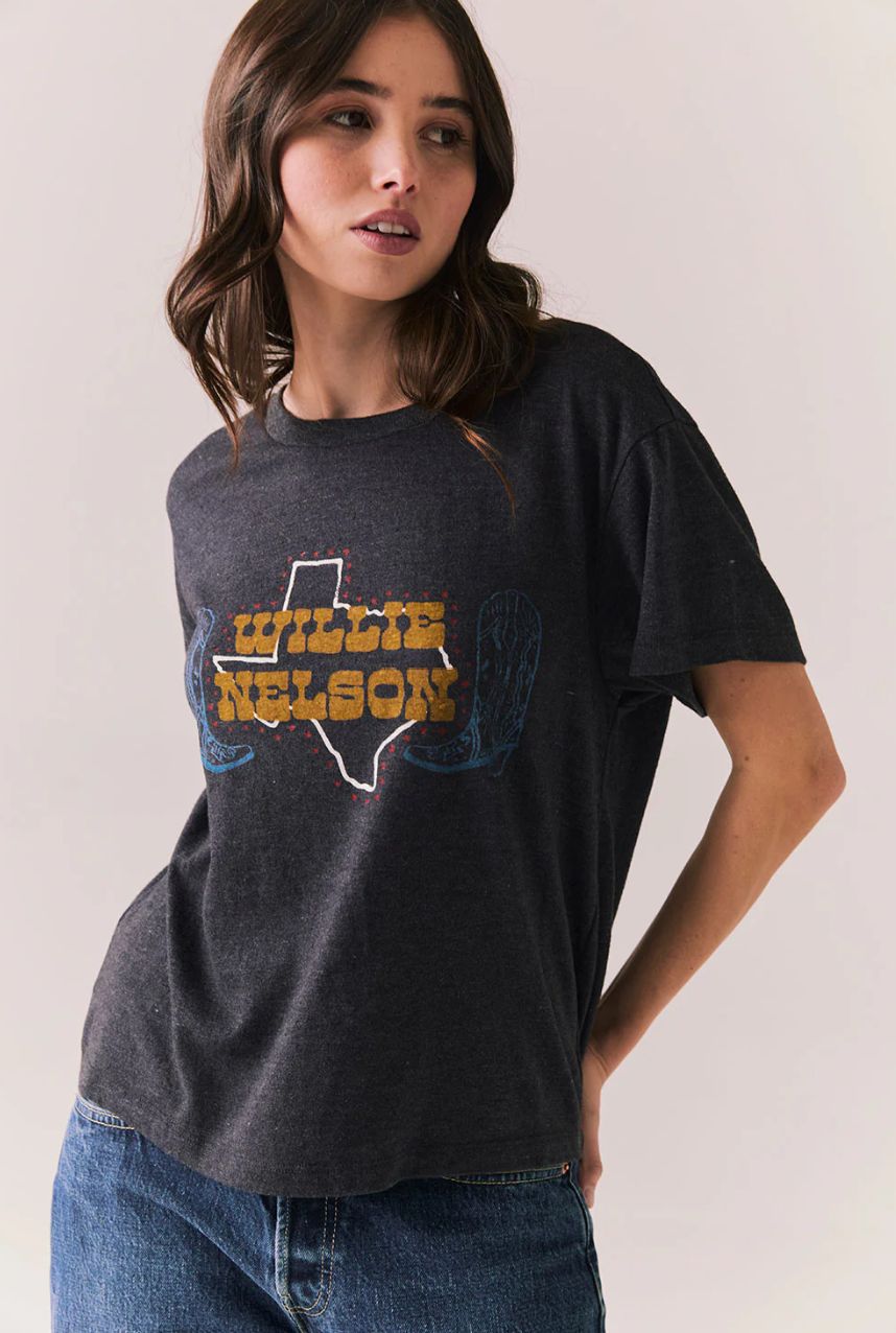 Willie Nelson Texas Boots Tee