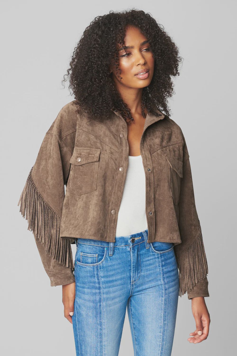 Hot Cocoa Suede Fringe Jacket