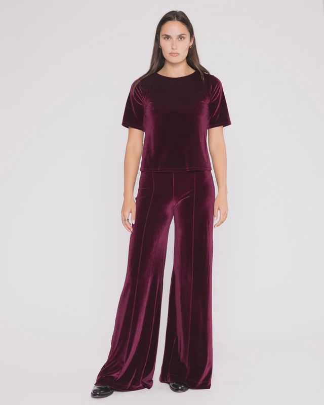 Velvet Wide Leg Pant