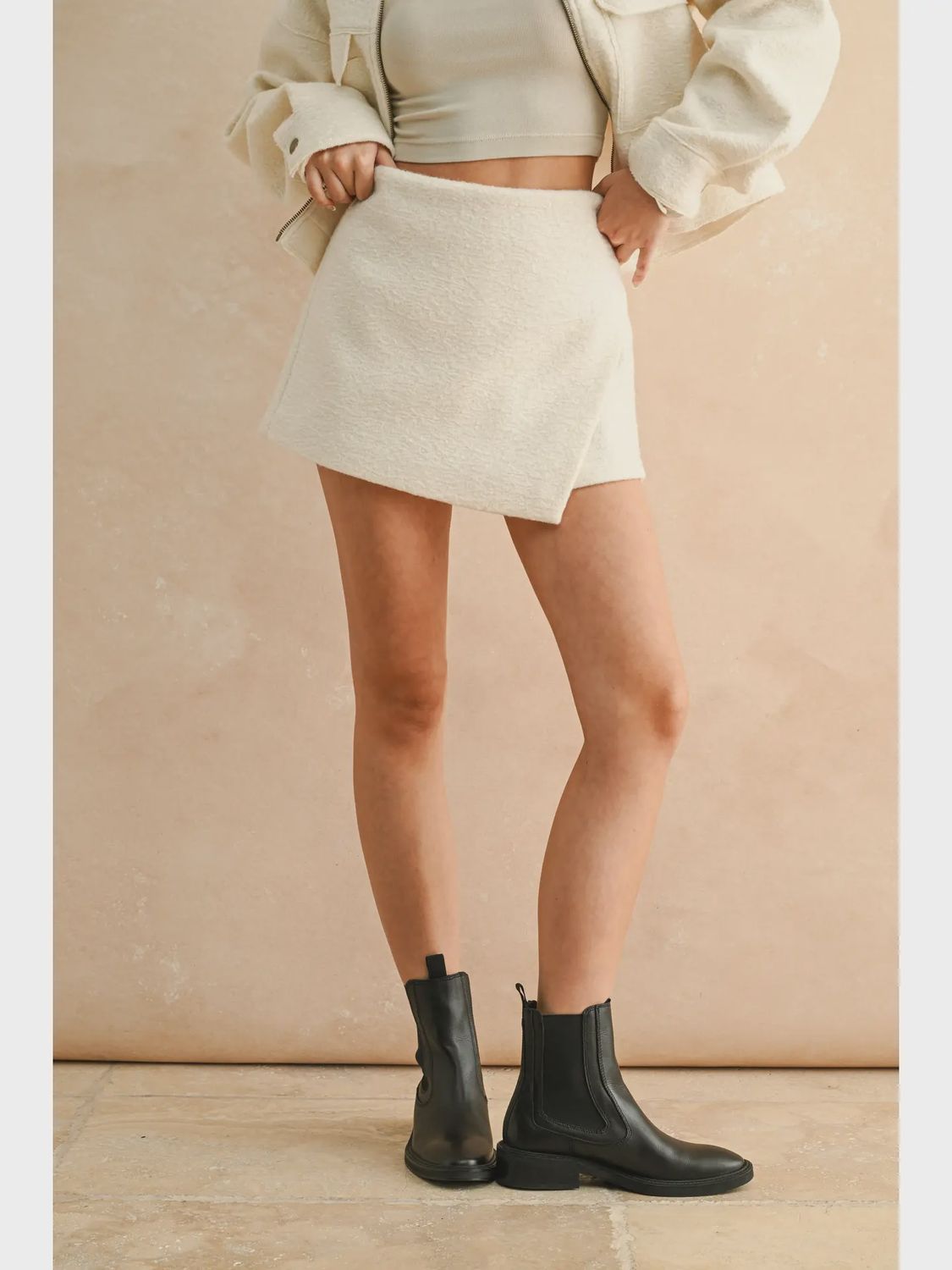 Textured Fabric Skort