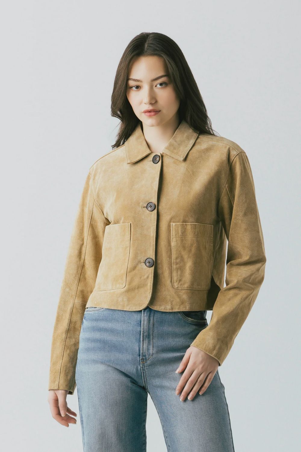 Cinnamon Crunch Suede Button Jacket