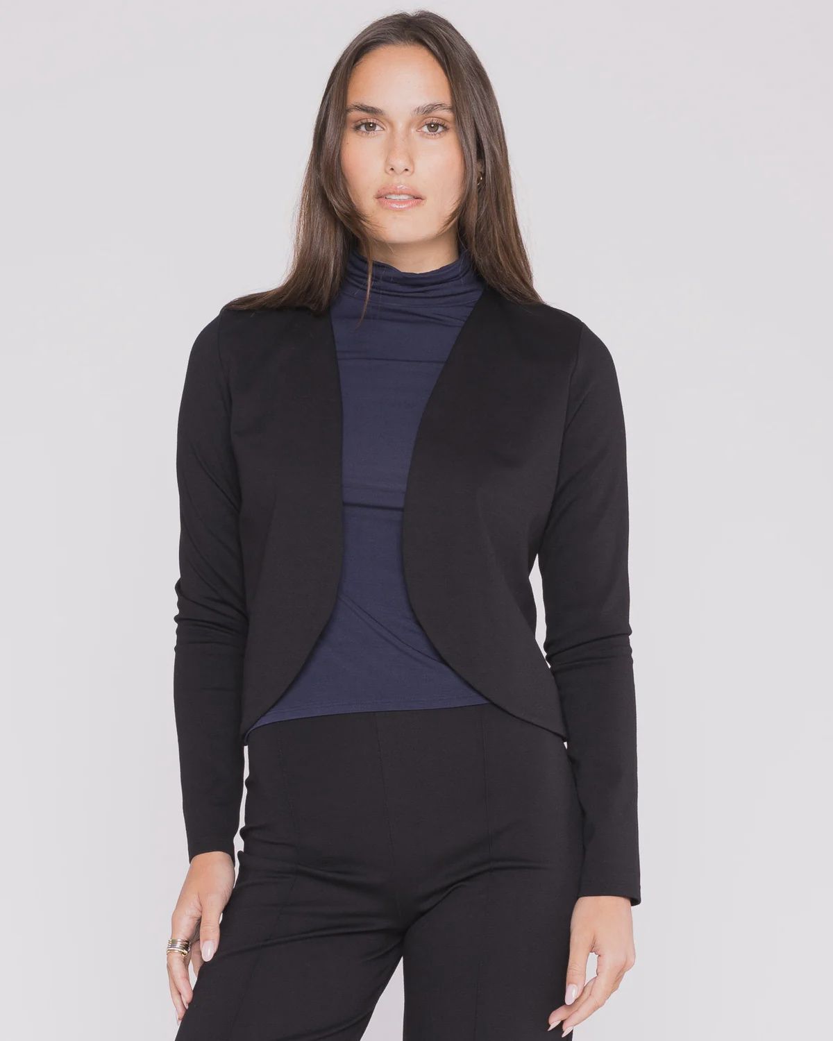 Ripley Ponte Knit Bolero, Colour: Black, Size: 4/L