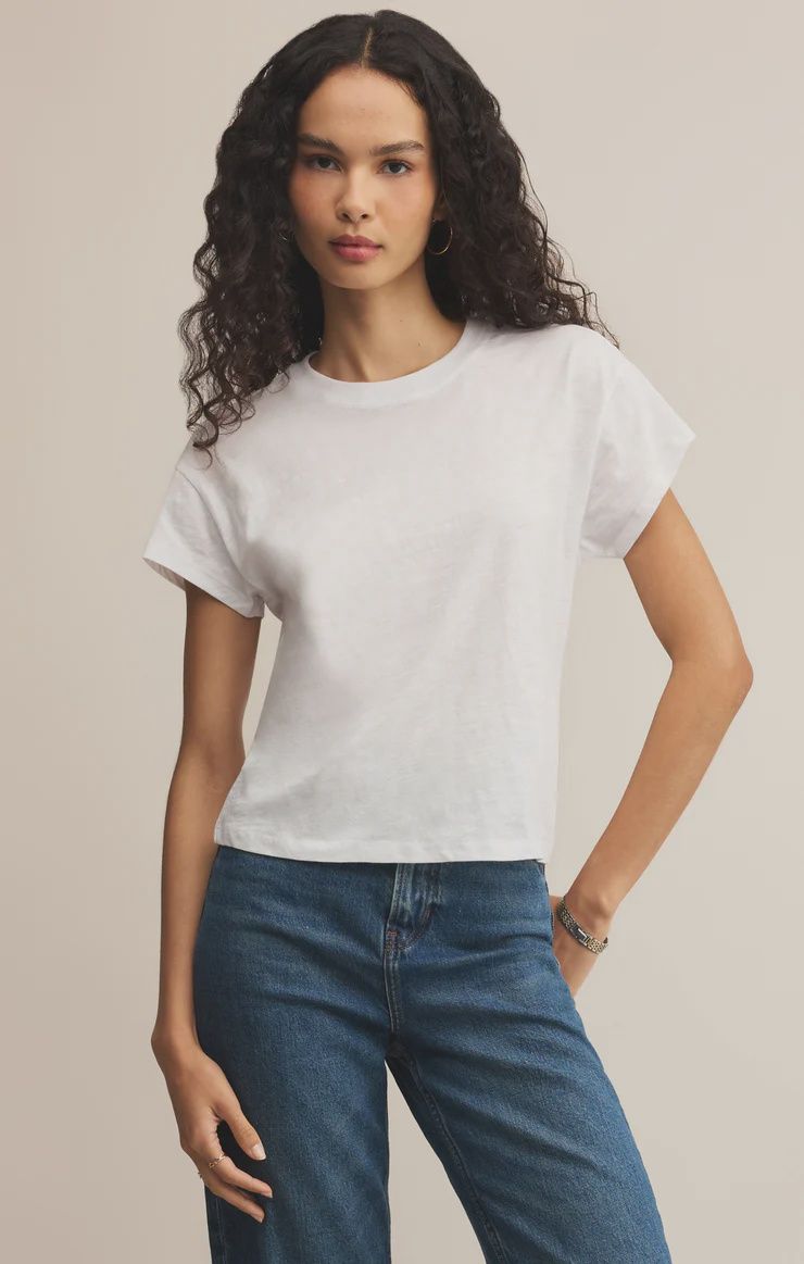 Modern Slub Tee, Colour: White, Size: XS