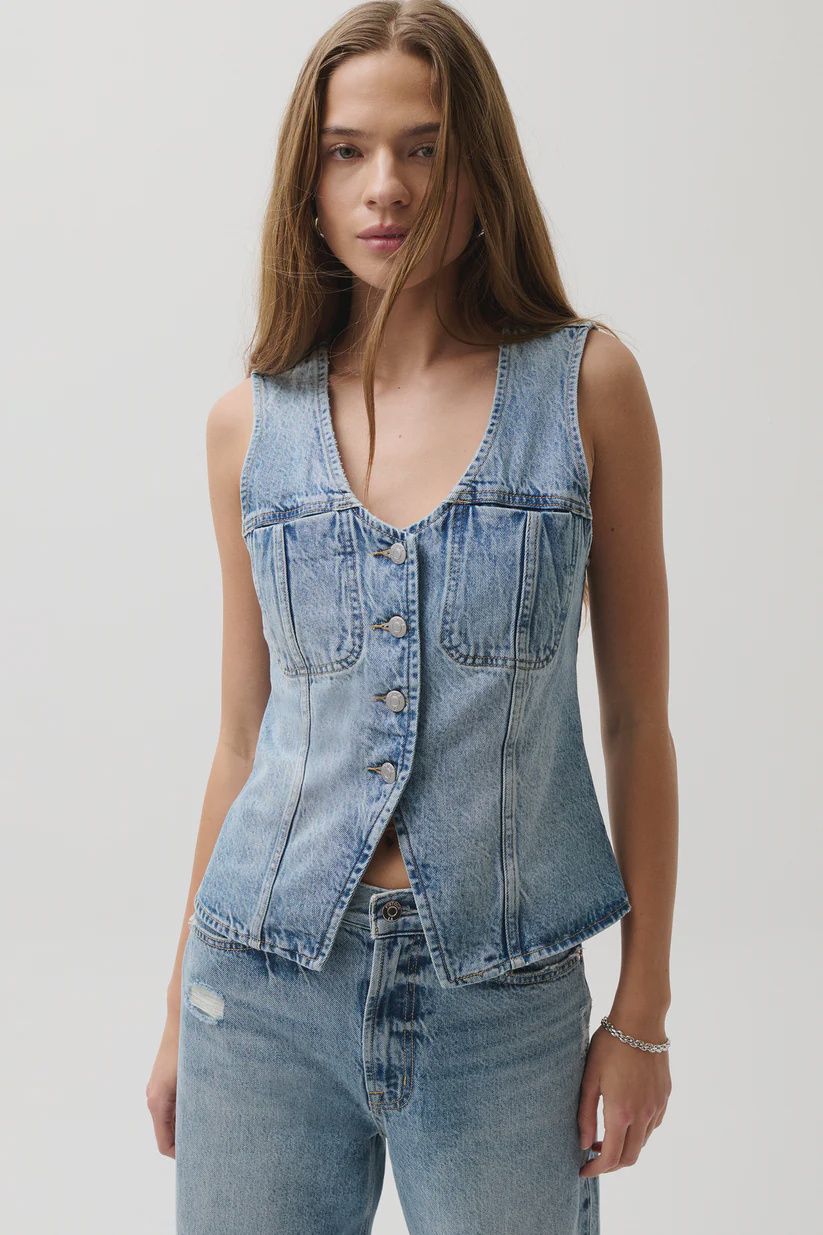 Gia Fitted Collarless Vest