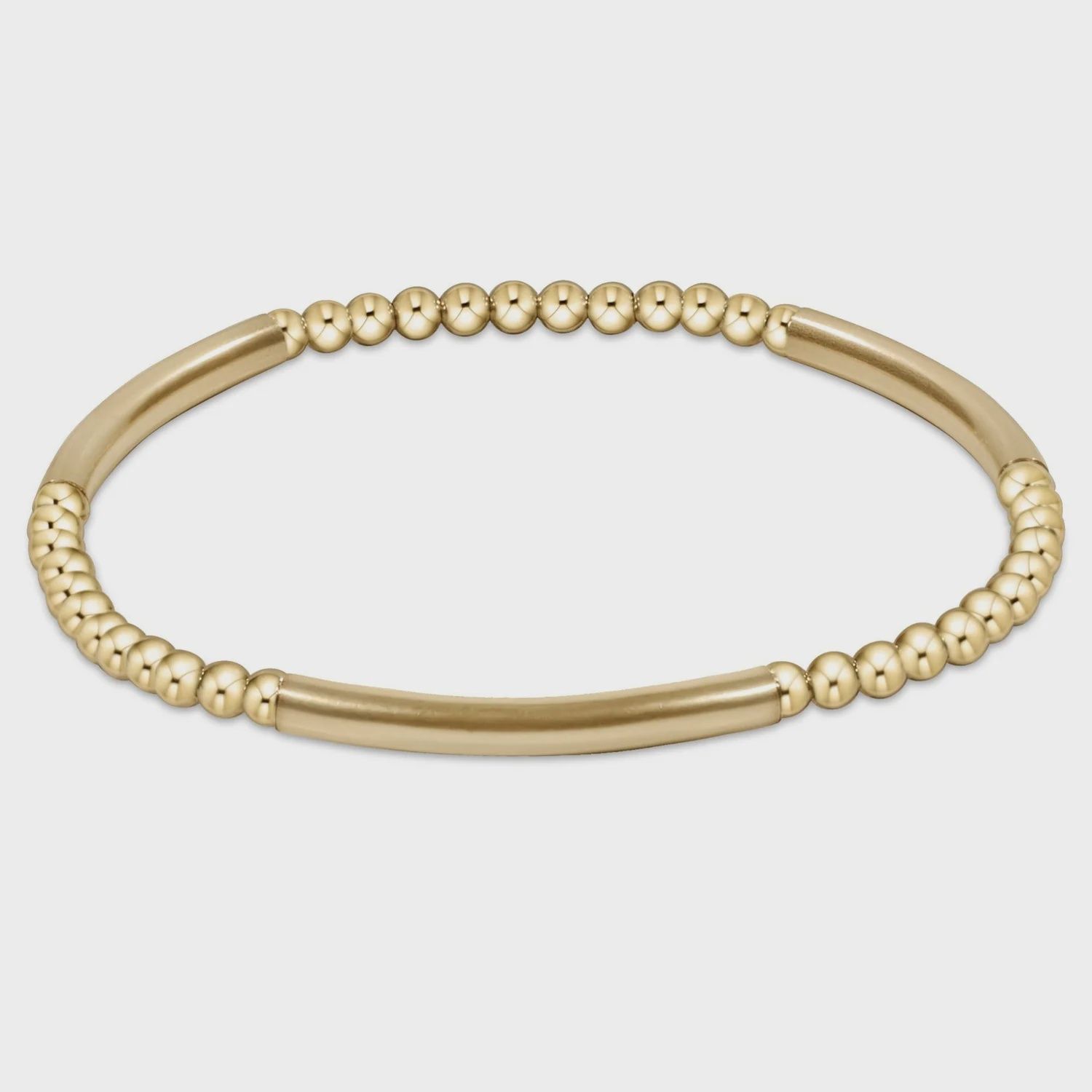 Bliss Bar Gold Pattern Bead Bracelet