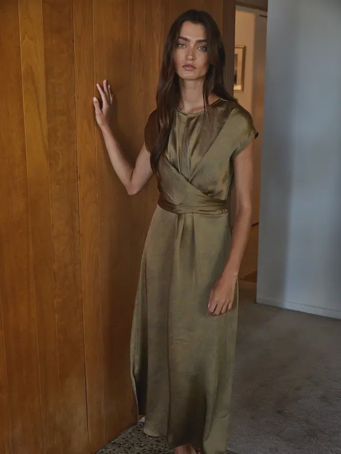 Maelle Wrap Waist Maxi Dress