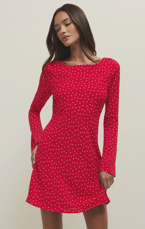 Campbell Dot Crepe Mini Dress