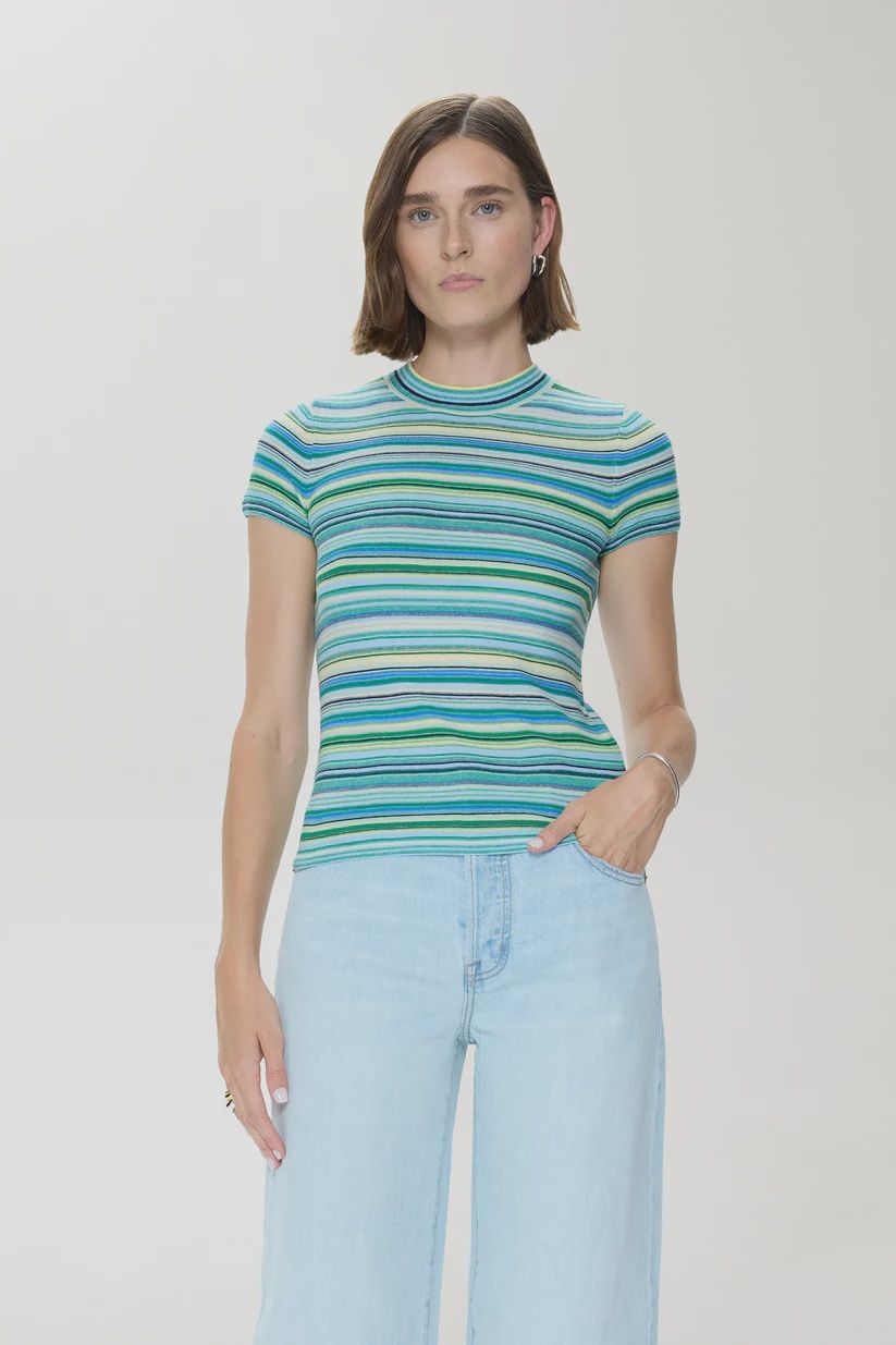 Selene Top, Colour: Blue/Green, Size: XS