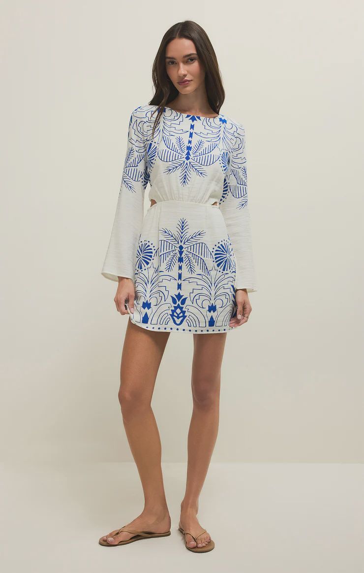 Tahina Palm Midi Dress