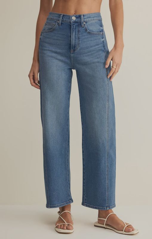 Luna High Rise Bowed Crop - Eternity