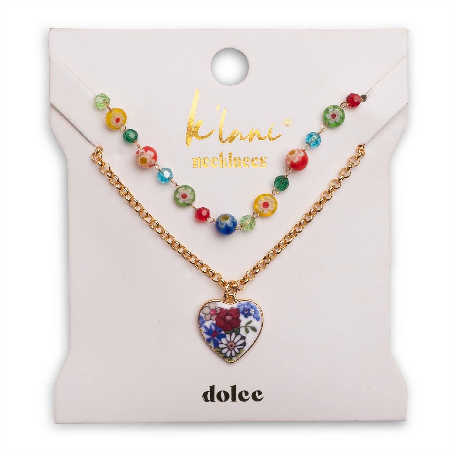 "Dolce Vita' Floral Glass Beads Necklace Set