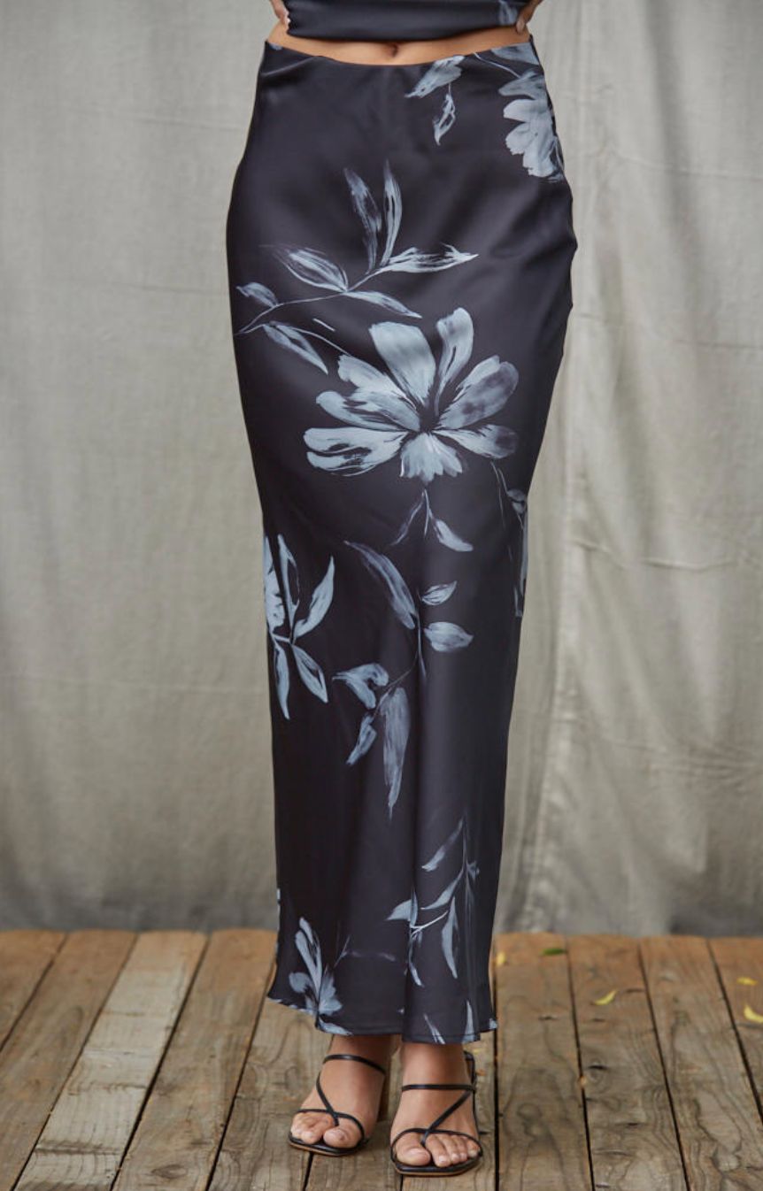 Raven Floral Skirt