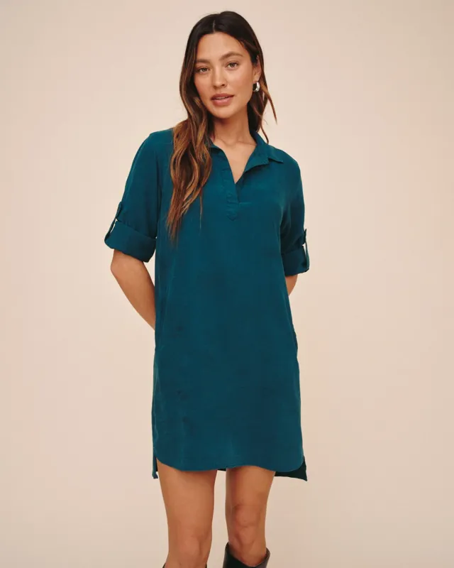 Long Sleeve A-Line Shirt Dress FW26