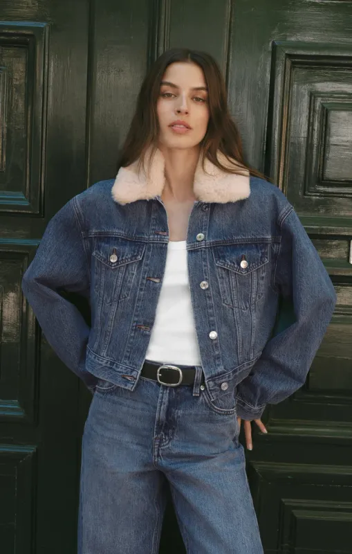 The Daily Denim Fur Jacket