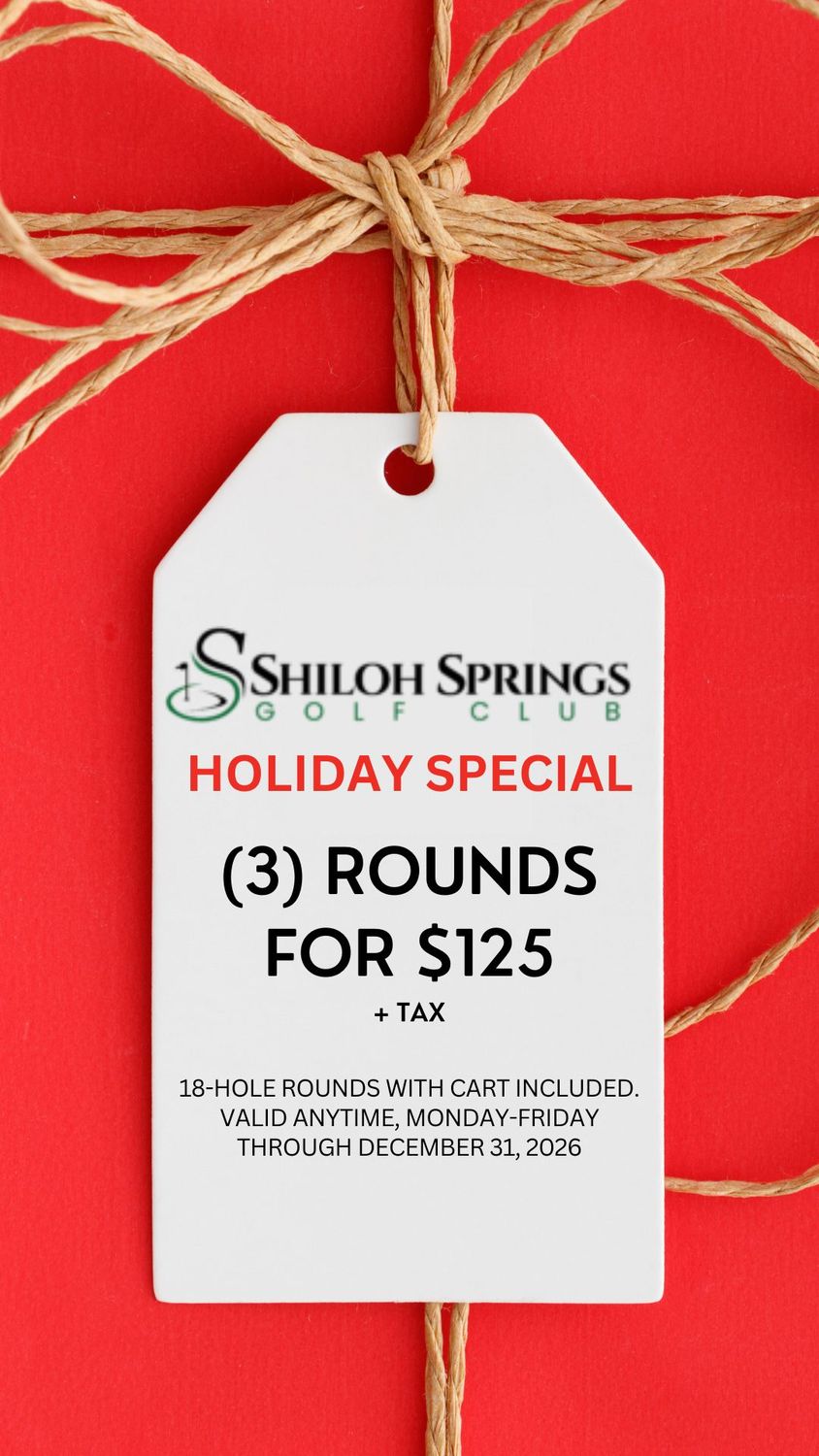 3-Round Package w/Cart - Shiloh Springs (Holiday Special)