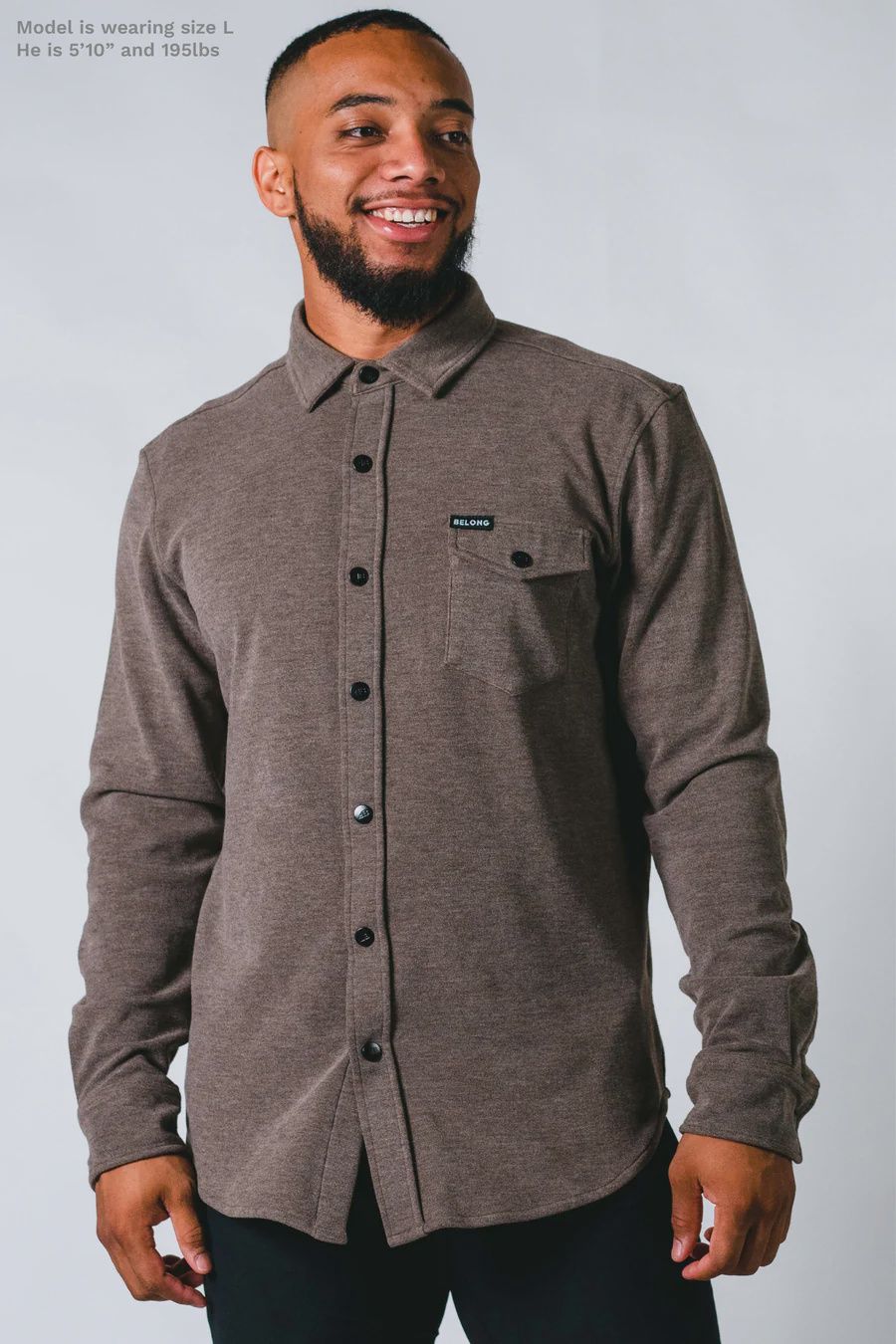 Mens Sherman Fleece Button Up Mens Sherman Fleece Button Up, Colour: Brown, Size: S