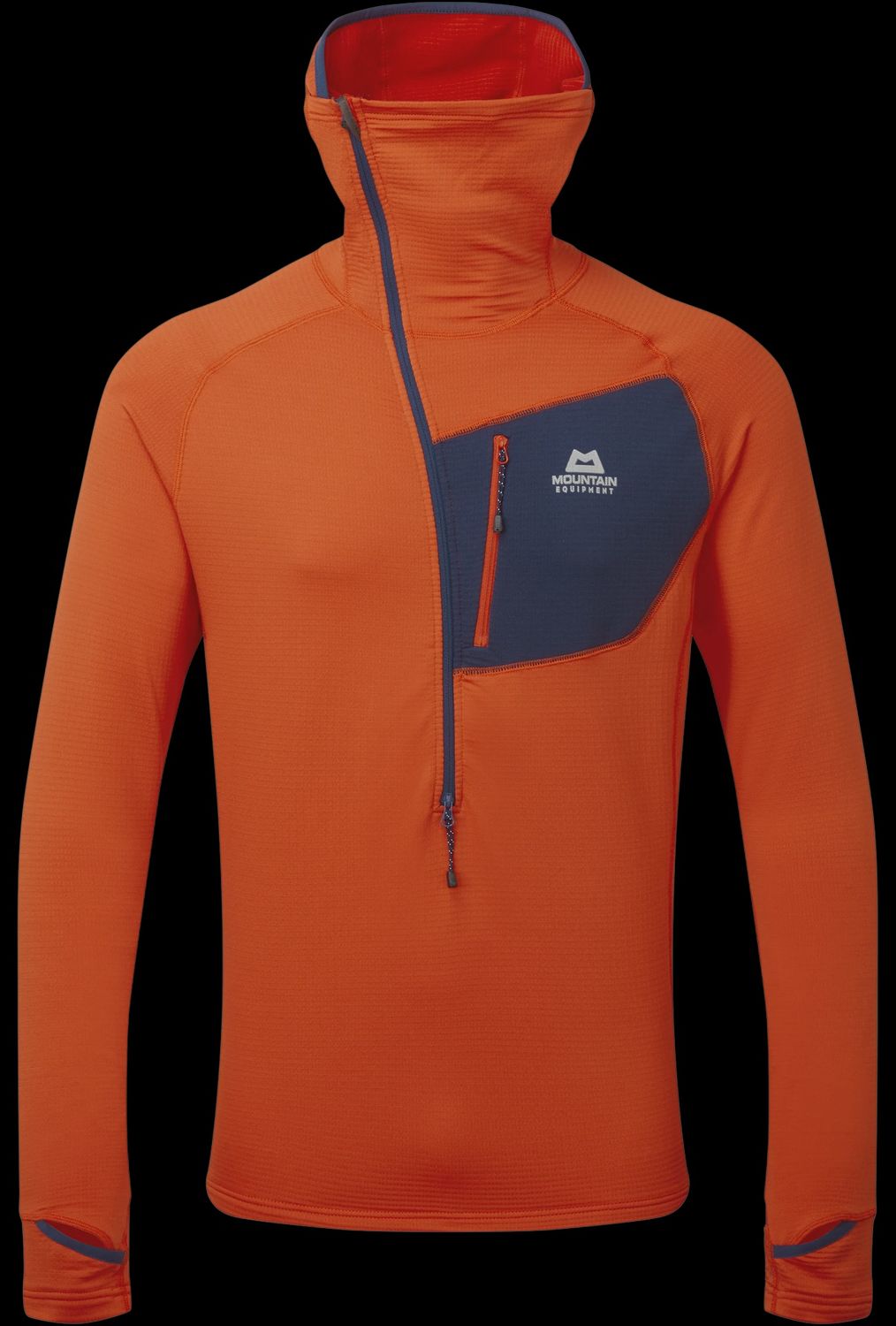 Eclipse Hooded Men's Zip T, Colour: Magma/Medieval, Size: XL