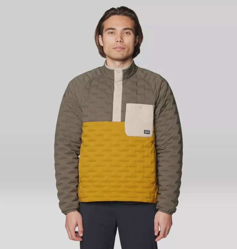 Stretchdown Light Snap Neck, Colour: Olive Gold/Ridgeline/Badlands, Size: M