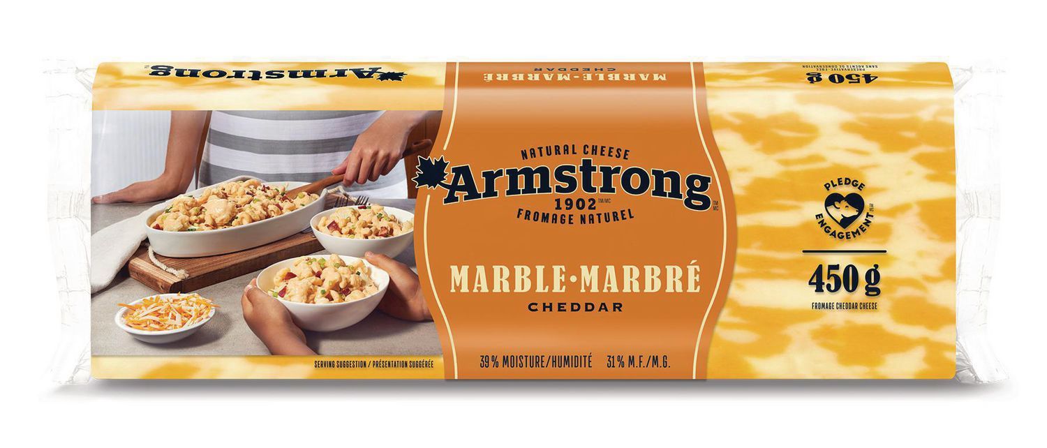 Fromage Bloc Armstrong, Flavor: Marble Chedar, Quantity: 400g