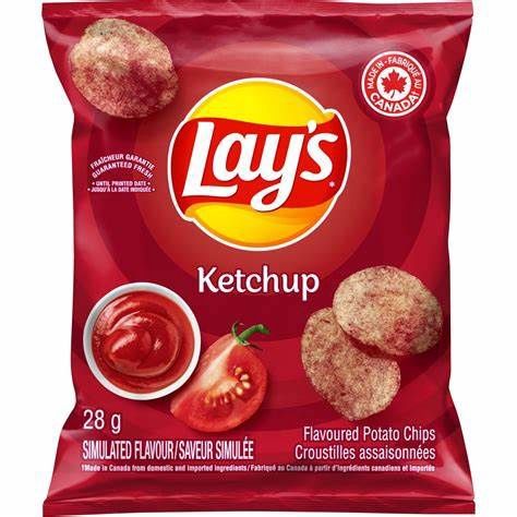 Croustilles Lays, Flavor: Ketchup, Quantity: 28g