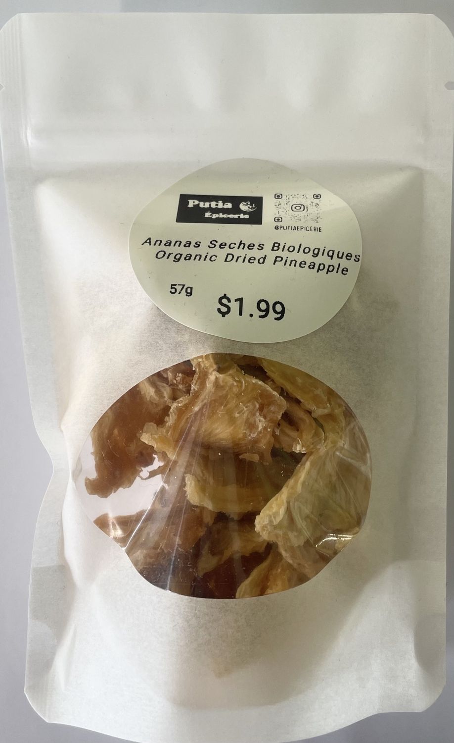 Ananas Seches Biologiques, Quantity: 57g