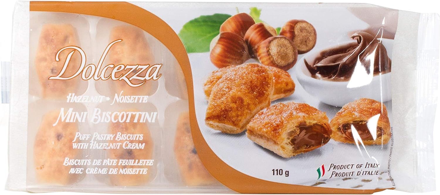 Mini Biscottini, Quantity: 110g, Flavor: Hazelnut