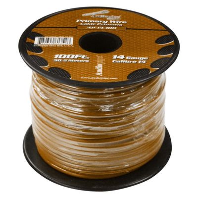 Audiopipe 14 gauge 100ft Brown primary wire