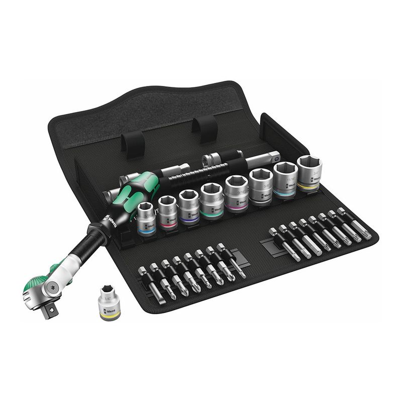 Wera SAE (Imperial) 3/8” Drive Speed Ratchet Set (29-Piece Set)