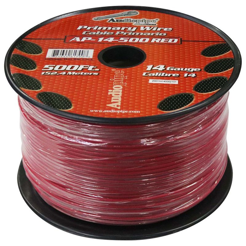 Audiopipe 14 Gauge 500Ft Primary Wire Red