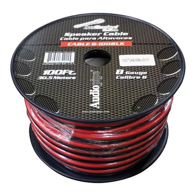 Audiopipe 8 Gauge Speaker Wire 100' Red/Black