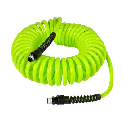 Flexzilla Polyurethane Recoil Hose: 1/4" x 25' with 1/4in with MNPT Fittings