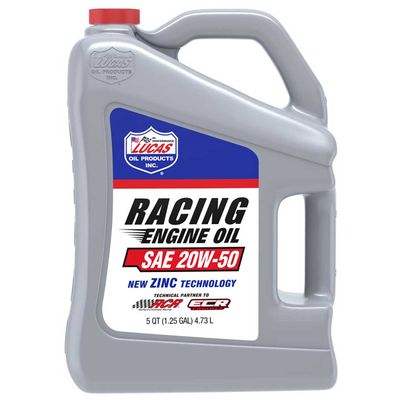 Lucas Oil Synthetic SAE 20W 50 Racing Motor Oil – 5 Quart