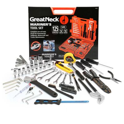 Great Neck MS125 Mariner's SAE Tool Set 125-Piece