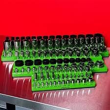 Olsa Tools Magnetic Socket Organizer | 3 Row | Organizers for Toolboxes | Professional-Grade Tool Organizer