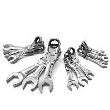 Olsa Tools 120 Tooth Stubby Flex Head Ratcheting Wrench Sets